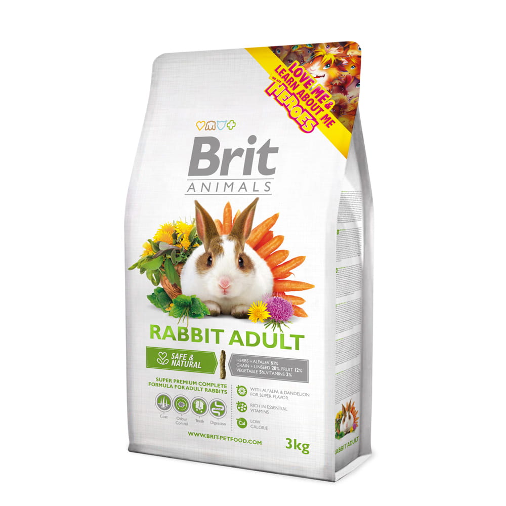 Brit Animals Rabbit Adult Complete Karma dla Królika 3kg